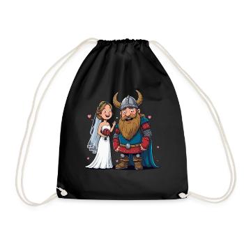 Odin Viking Valhalla Viking Hammer Thor Odin - Drawstring Bag - black - Front
