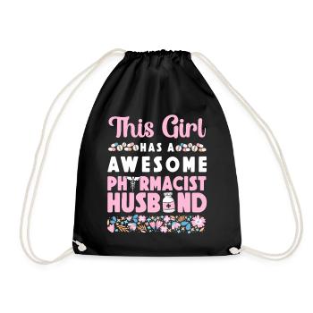 Pharmacy Tech Technician - Drawstring Bag - black - Front