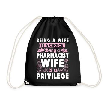 Pharmacy Tech Technician - Drawstring Bag - black - Front