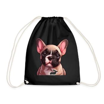 Bouledogue Français Chien Frenchie - Sac de sport léger - noir - Devant