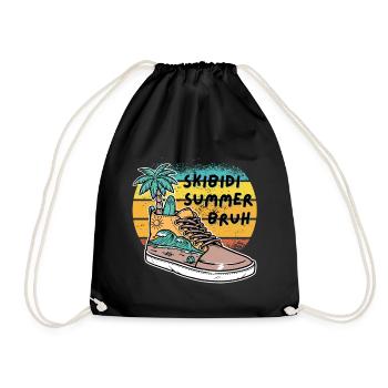 Dernier jour d’école Avoir un cadeau Skibidi Summer Bruh - Sac de sport léger - noir - Devant