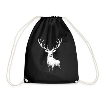 Cerf majestueux - Sac de sport léger - noir - Devant