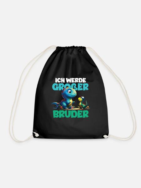 Nachwuchs Verkünden | Ich Werde Großer Bruder 2027 - Turnbeutel - Schwarz