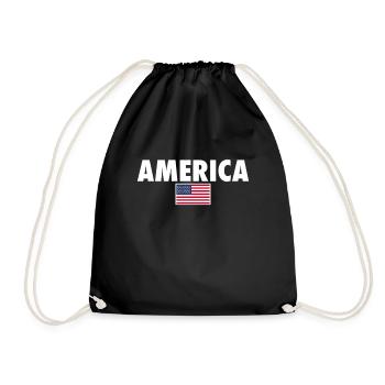 Amérique États-Unis Drapeau américain Amérique - Sac de sport léger - noir - Devant