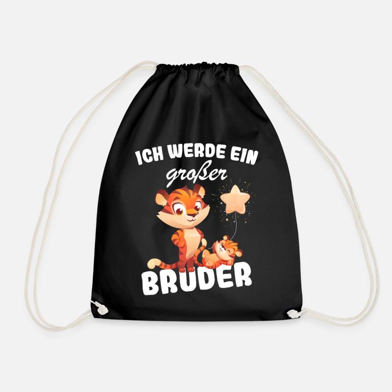 Nachwuchs Verkünden | Ich Werde Großer Bruder 2027 - Turnbeutel - Schwarz
