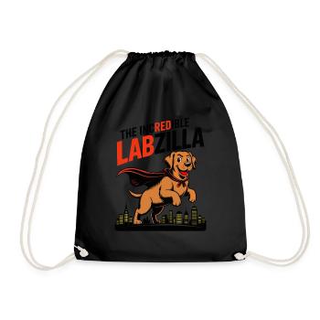 Labzilla – Labrador roux en mode monstre - Sac de sport léger - noir - Devant