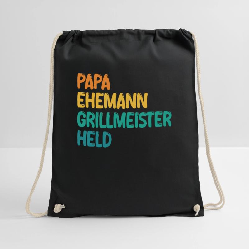 Papa Ehemann Grillmeister Held Turnbeutel