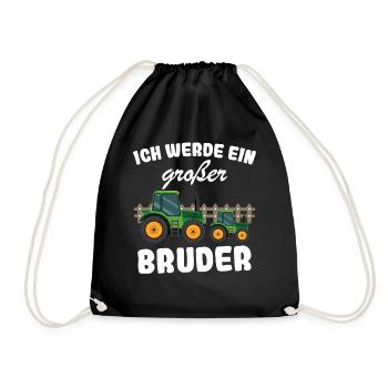 Nachwuchs Verkünden | Ich Werde Großer Bruder 2027 - Turnbeutel - Schwarz - Vorne