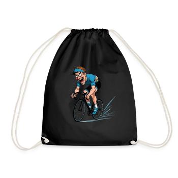 Road Cyclist Road Bike Bike Bike Cyclist - Drawstring Bag - black - Front