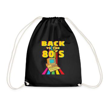 Retour aux années 80 Rétro Conception par ordinateur - Sac de sport léger - noir - Devant