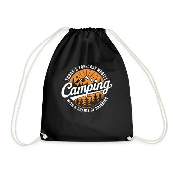 Camping et alcool – Nature with a Shot - Sac de sport léger - noir - Devant