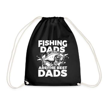 Fishing fathers are the best fathers - Drawstring Bag - black - Front