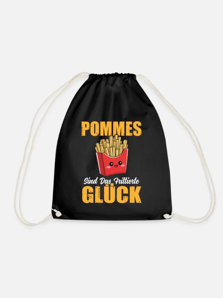 Pommes Sind das Frittierte Glück Pommesdude Brater - Turnbeutel - Schwarz