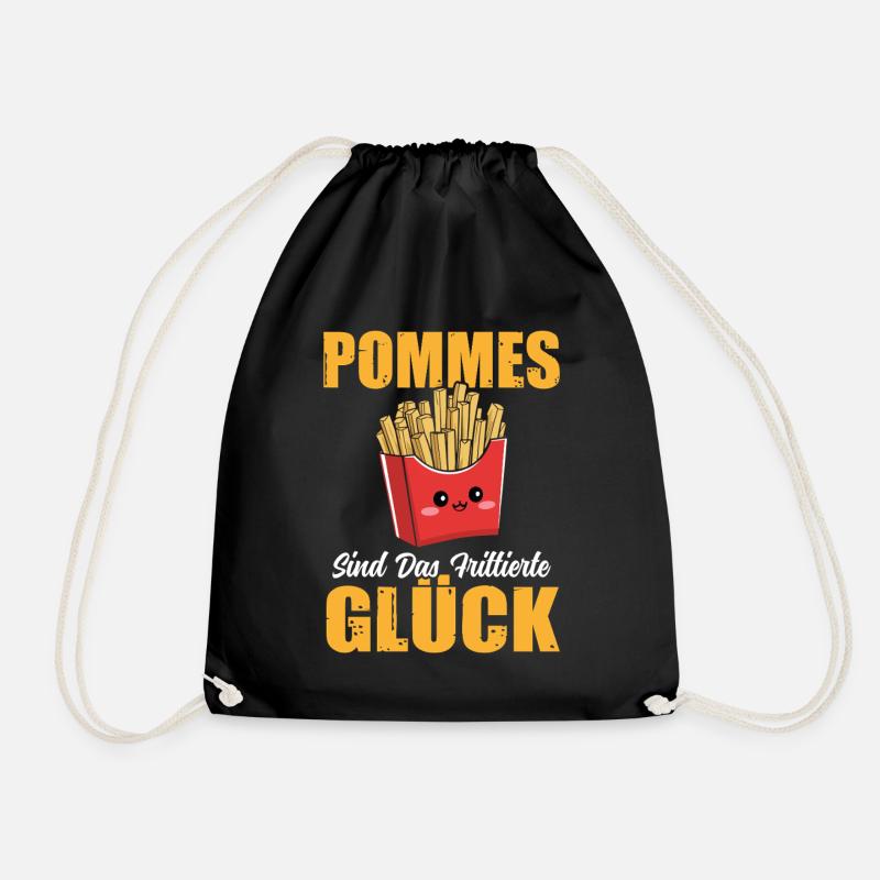Pommes Sind das Frittierte Glück Pommesdude Brater - Turnbeutel - Schwarz