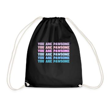 You Are Pawsome - Turnbeutel - Schwarz - Vorne