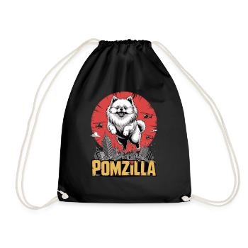 Pomzilla – Flausch, Panik, Weltuntergang - Turnbeutel - Schwarz - Vorne