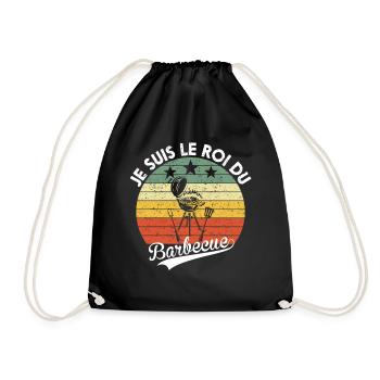 Dad Gift Barbecue Funny Humor Father's Day - Drawstring Bag - black - Front