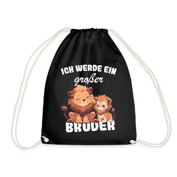 Nachwuchs Verkünden | Ich Werde Großer Bruder 2027 - Turnbeutel - Schwarz - Vorne