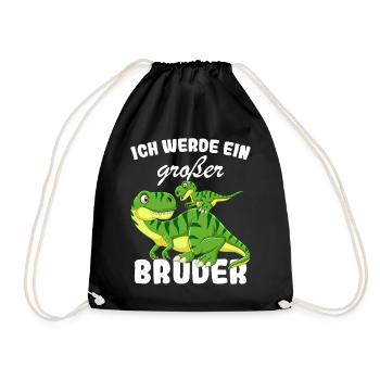 Nachwuchs Verkünden | Ich Werde Großer Bruder 2027 - Turnbeutel - Schwarz - Vorne