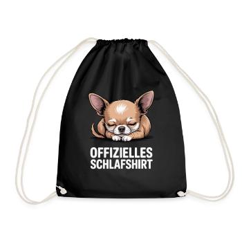 Offizielles Schlafshirt chiwawa - Turnbeutel - Schwarz - Vorne