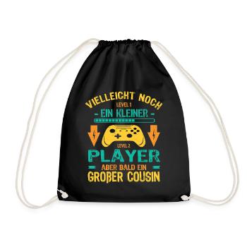 Only child complete I'll soon be a Big Cousin - Drawstring Bag - black - Front