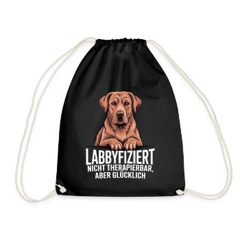 Labbyfiziert Foxred Labrador - Turnbeutel - Schwarz - Vorne