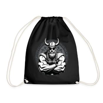Mythologie nordique Viking Guerrier Valhalla - Sac de sport léger - noir - Devant