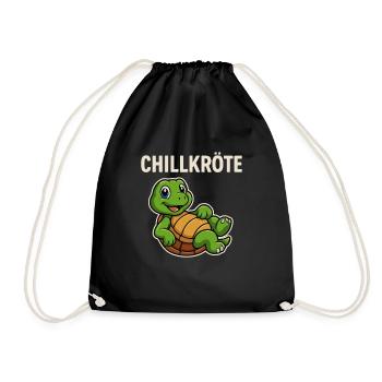 Chill Toad Turtle - Funny Turtle - Drawstring Bag - black - Front