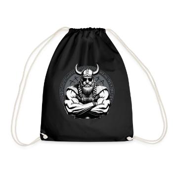 Mythologie nordique Viking Guerrier Valhalla - Sac de sport léger - noir - Devant