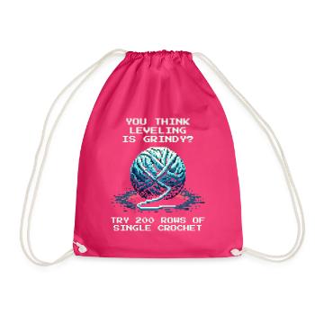 200 rangs de mailles serrées | Crochet Patience - Sac de sport léger - fuchsia - Devant