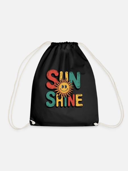 Sun Shine - super sommer design - Turnbeutel - Schwarz