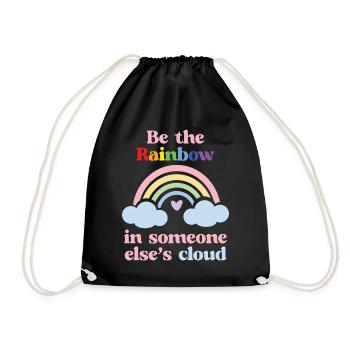 LGBTQ Pride Month - Be the Rainbow - Drawstring Bag - black - Front