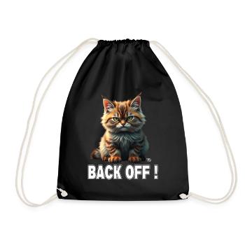 Un chat rouge mignon et maléfique dit de s’en aller ! Reculer! - Sac de sport léger - noir - Devant
