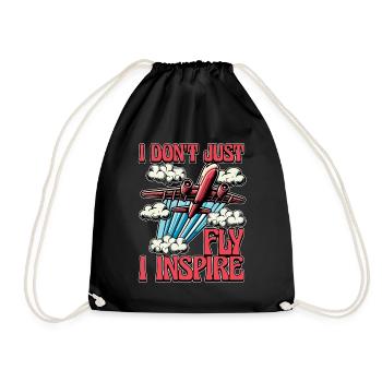 Flight Instructor I Don't Just Fly Pilot School - Drawstring Bag - black - Front
