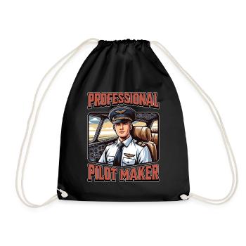 Flight Instructor Professional Pilot Flight Lesson - Turnbeutel - Schwarz - Vorne