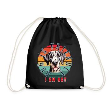 Dog Is Friendly I Am Not - Turnbeutel - Schwarz - Vorne