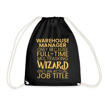 Warehouse Manager multitasking Wizard - Turnbeutel - Schwarz - Vorne