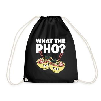 What The Pho Vietnam Reise Nudelsuppe Liebe Pho - Turnbeutel - Schwarz - Vorne