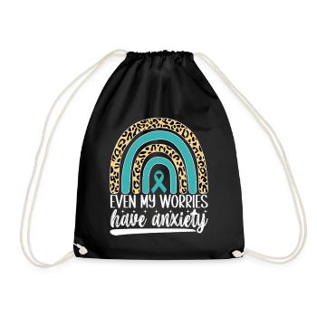 Anxiety disorder Anxiety disorder - Drawstring Bag - black - Front