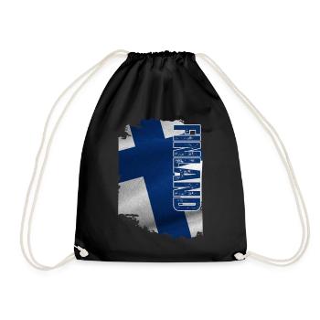 Vertical du drapeau de la Finlande, I Love Finland - Sac de sport léger - noir - Devant