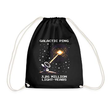 Distance galactique | Années-lumière Astronomie Étoiles - Sac de sport léger - noir - Devant