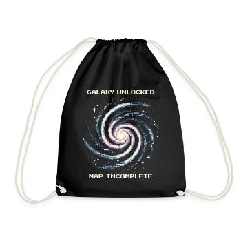 Galaxy Unlocked | Map incomplete - Drawstring Bag - black - Front