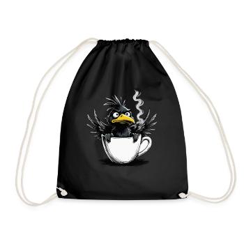L’oiseau ne veut pas de café avant que vous ne demandiez non - Sac de sport léger - noir - Devant