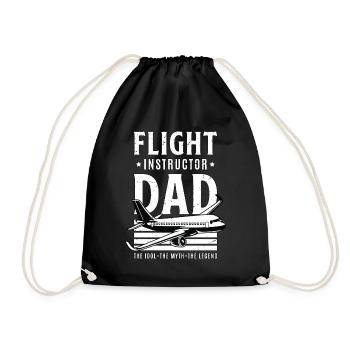 Flight Instructor Dad The Idol The Flight Trainer - Turnbeutel - Schwarz - Vorne