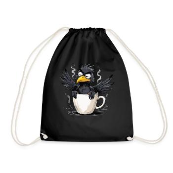 L’oiseau ne veut pas de café avant que vous ne demandiez non - Sac de sport léger - noir - Devant