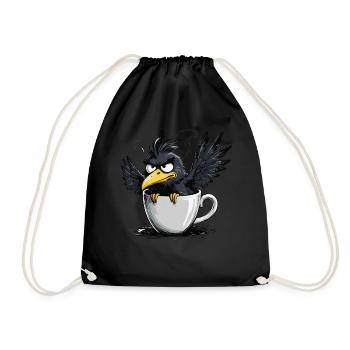 L’oiseau ne veut pas de café avant que vous ne demandiez non - Sac de sport léger - noir - Devant