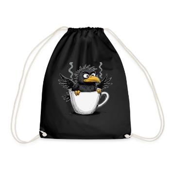 L’oiseau ne veut pas de café avant que vous ne demandiez non - Sac de sport léger - noir - Devant
