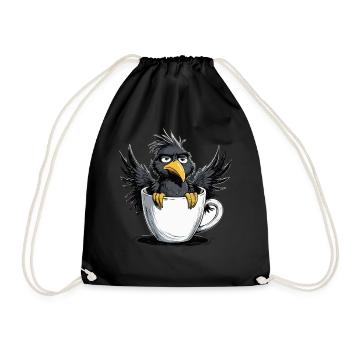 L’oiseau ne veut pas de café avant que vous ne demandiez non - Sac de sport léger - noir - Devant