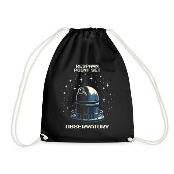 Respawn Point: Observatory | Astronomy Observation - Drawstring Bag - black - Front
