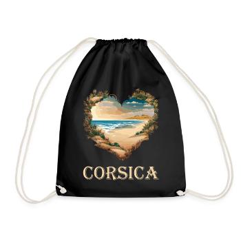 Corsica dans le cœur - Sac de sport léger - noir - Devant